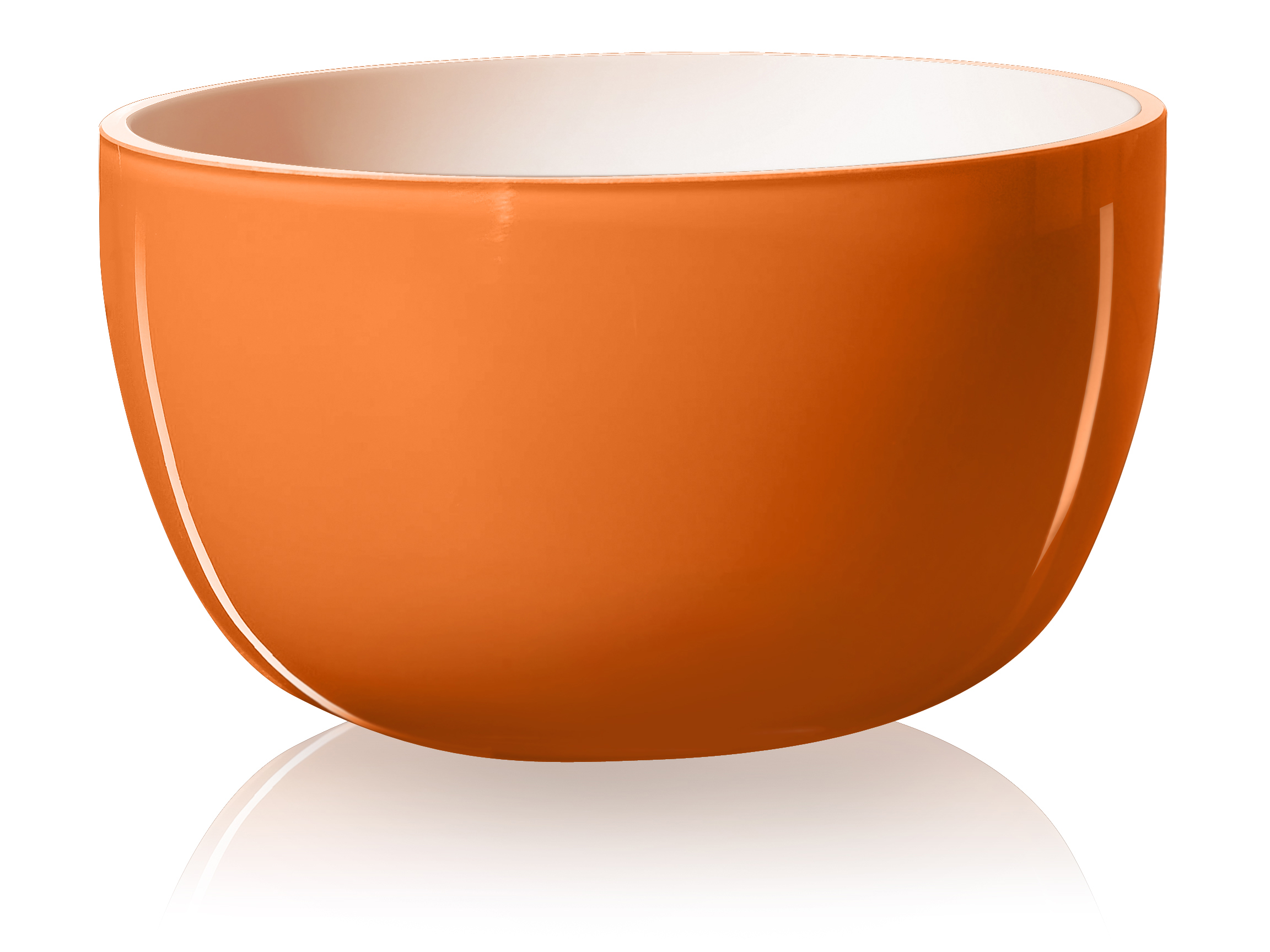 81410-PIET HEIN Bowl dia. 26 cm. Glass ORANGE-OPAL